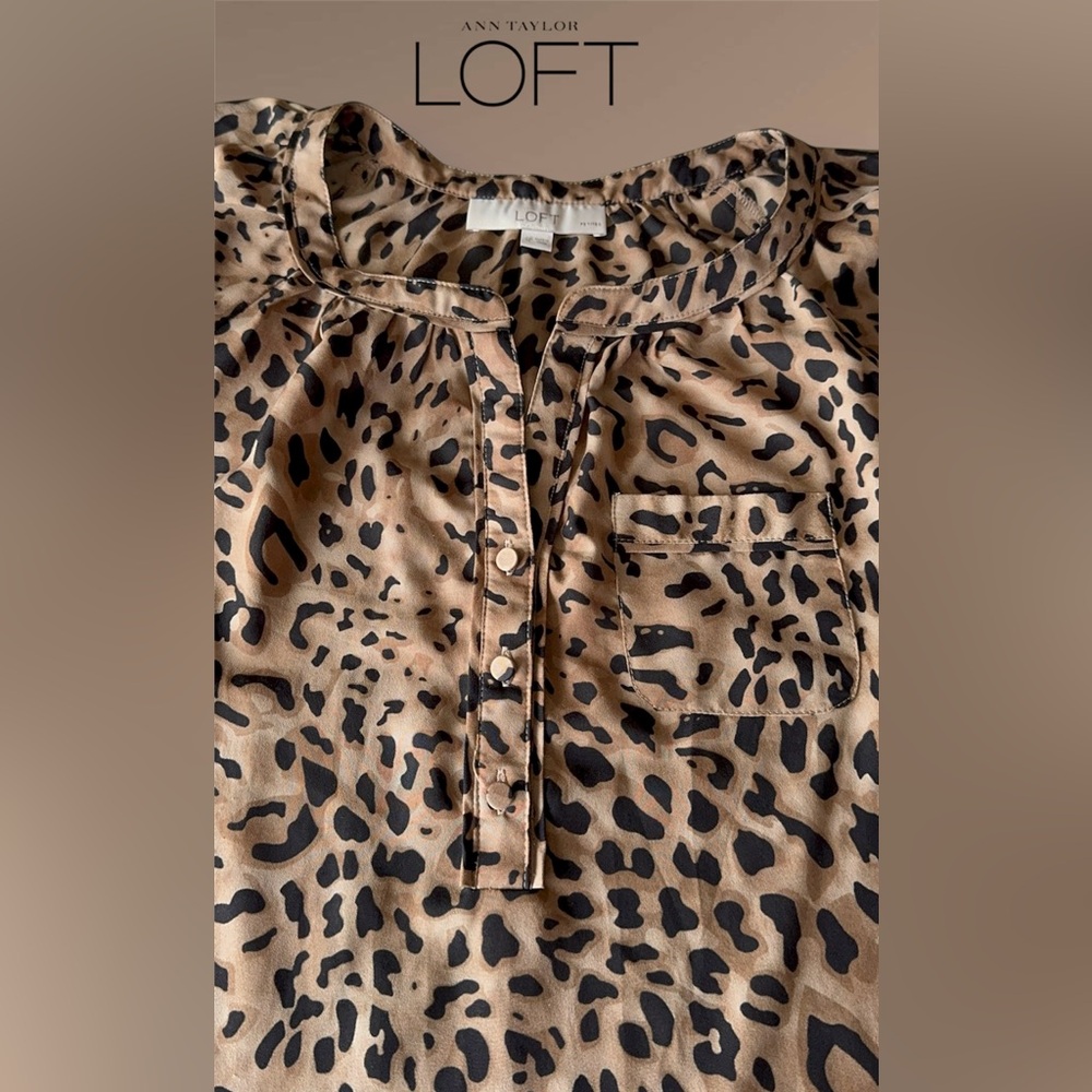 🛍️SALE🛍️ Ann Taylor LOFT Leopard Print Blouse - Picture 5 of 5